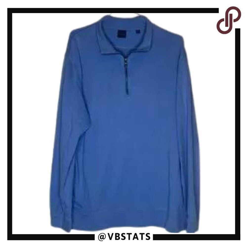 Dunning Performance‎ Quarter Zip Surf Blue Golf Top in Size XXL